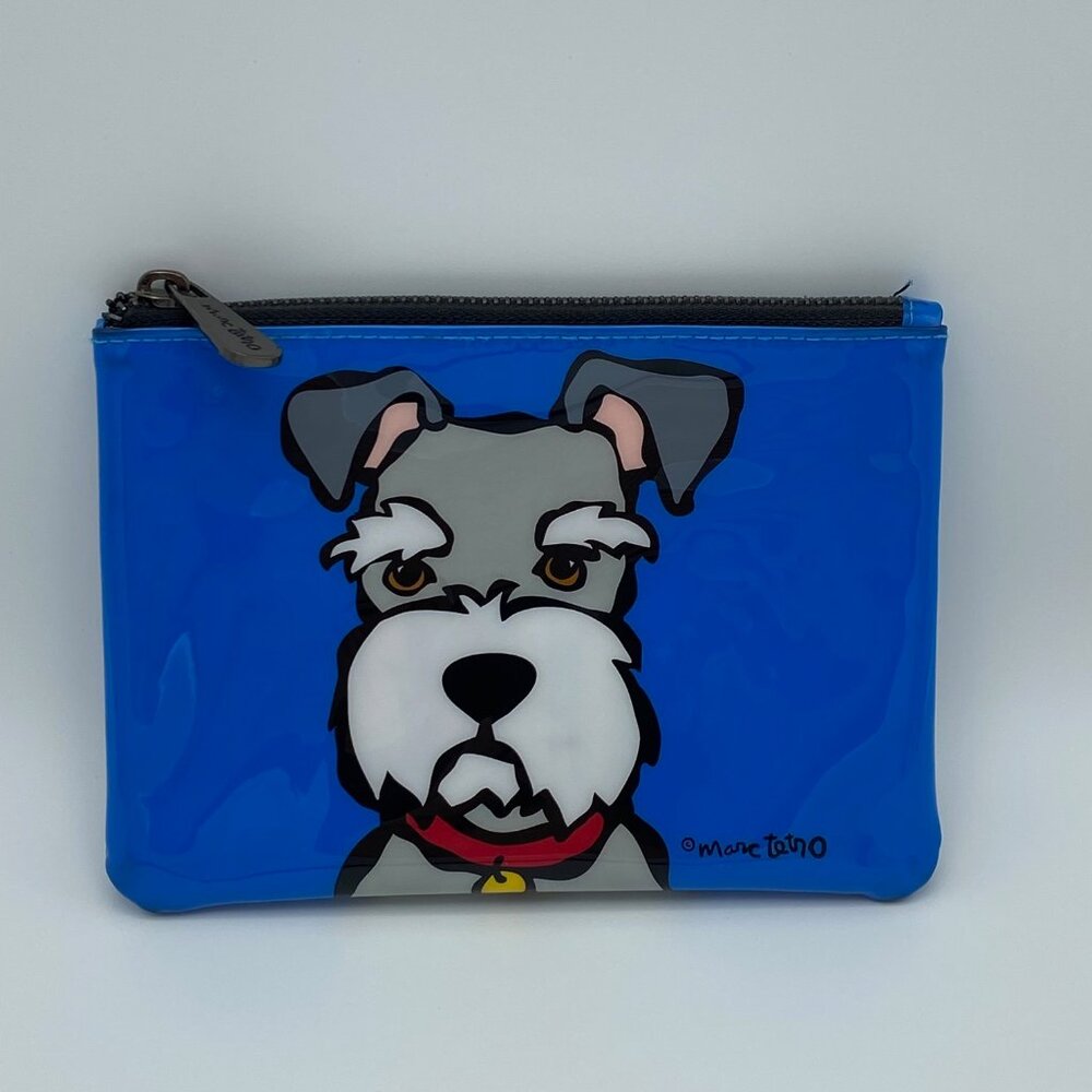Marc Tetro Blue Vinyl Schnauzer Coin Purse